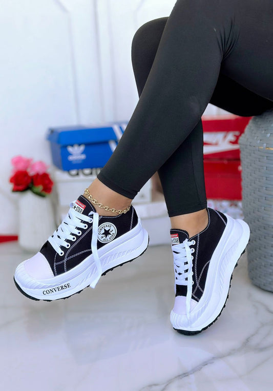 Tenis Botas de Suela Alta para Mujer Estilo Casual