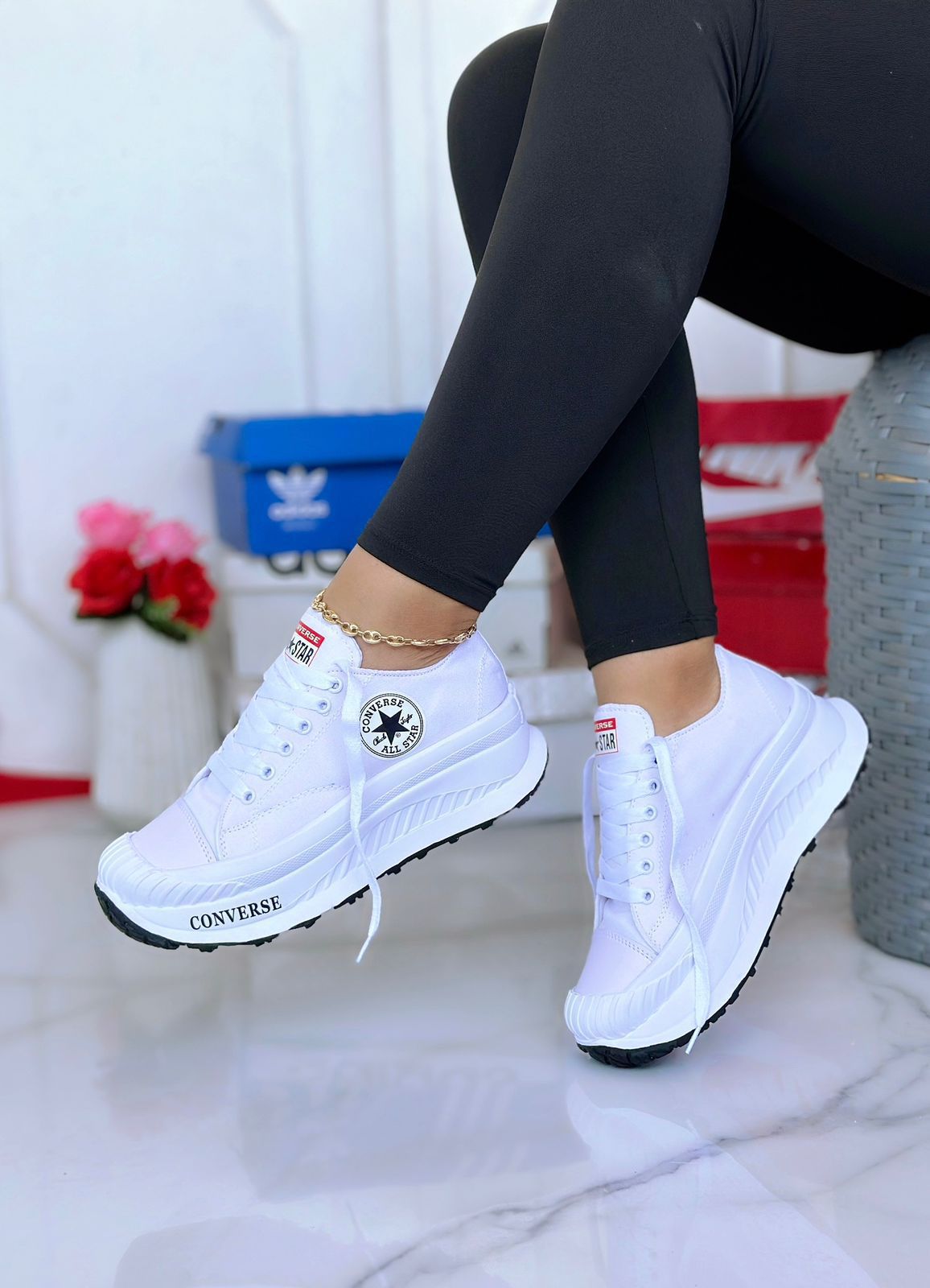 Tenis Botas de Suela Alta para Mujer Estilo Casual